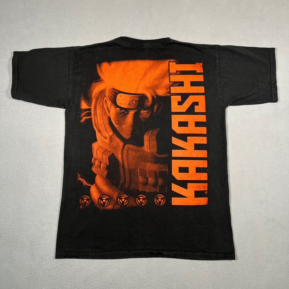 Kakashi‎ Naruto Anime T Shirt Mens M Black Manga Graphic Tee Mexico Boot Thessh - Picture 2 of 8